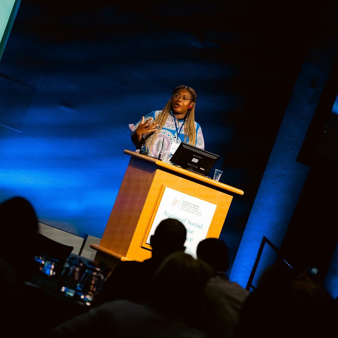 Dr Mamobo Ogoro delivering a keynote at the National Social Enterprise Conference